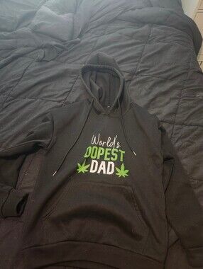 Worlds Dopest Dad Mens Hoodie Size XL